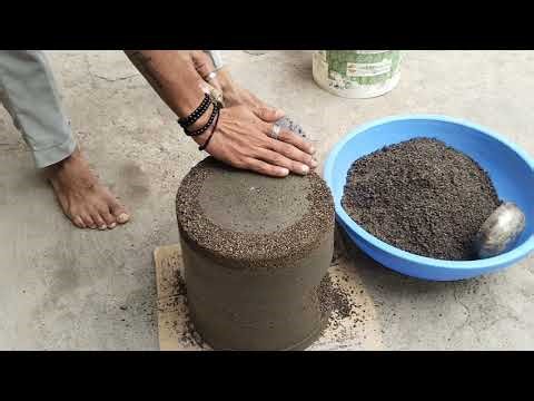 How to cast a smokeless stove with cement and paint bucket || outdoor smokeless stove idea #trending