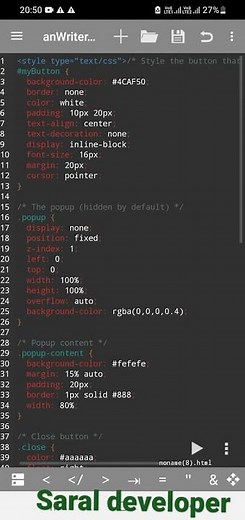 How to create a pop up window using html and css javascript