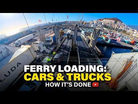 You'll be surprised how many cars this ferry can accommodate! El Hierro - Tenerife route