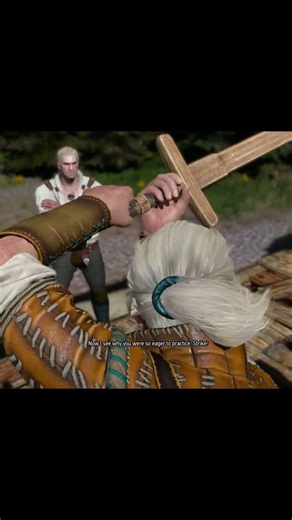 Geralt: Best Dad or Worst Teacher? 😂 Ciri is struggling! #thewitcher3