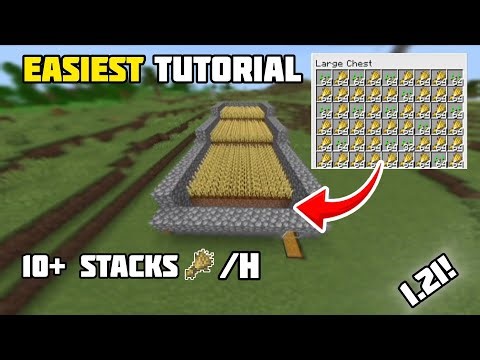 EASY 1.21 Automatic Wheat Farm Tutorial! (PS4/PS5, Xbox, Switch, MCPE)