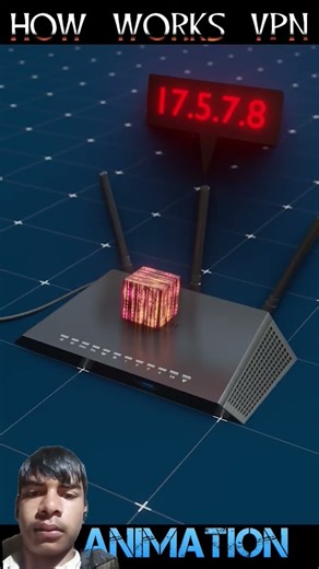 HOW WORKS VPN ?? 3D ANIMATION #3d #3danimation #shortsviral #success#shorts #shortfeed #motivation