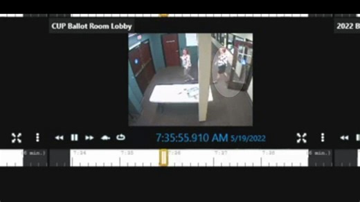 Video footage contradicts what County Clerk Sherry Hall claimed happened with observer