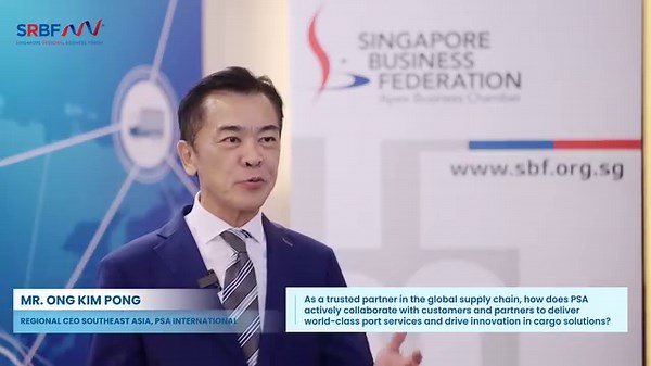 🌟 PSA at SRBF 2023 🌟 We had an insightful chat with Mr Ong Kim Pong, Regional CEO Southeast Asia, PSA International Pte Ltd, at the Singapore Regional Business Forum (SRBF) in Hanoi! Discover how PSA actively collaborates with partners to deliver world-class port services and drive supply chain innovations. Watch the interview to gain valuable insights on how their 5Ps approach contributes to the industry’s growth. 🎥 Visit https://www.sbf.org.sg/ for more details of future events --------- 🌟