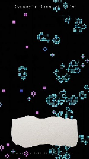 Conway's Game of Life. 4 rules, infinite complexity #coding #python #satisfying #code