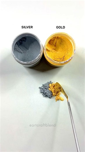 Mixing Silver and Gold Pigments! #colormixing #satisfying