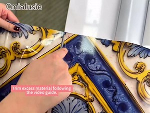 Kitchen Wallpaper Mediterranean Lemon Tree Window View Kitchen Wall Decor Rustic Italian Balcony Lemon Orchard Scene Decorative Kitchen Backsplash Wallpaper 16.1 x 30.3 Inch