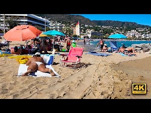 Sunny Beach Walking on the French Riviera 🇫🇷 | 4K 60FPS | Natural SEA Sounds