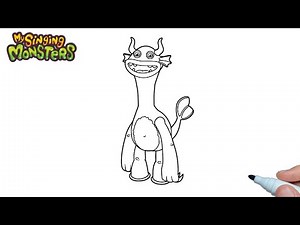 How to draw a Thrumble from My Singing Monsters step by step
