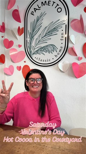 Palmetto on Instagram: "🥂 Galentine’s Sip & Shop 📅 Tuesday, 2/11 | 5–7 PM Hosted by Fluid Realty & Rate Mortgage with a flower bar, drinks, lite bites, and all the fun at Palmetto 🍪 Valentine’s Cookie Decorating Class 📅 Wednesday, 2/12 | 6:30 PM Learn to decorate like a pro with Cookies by Cass 💗 $65 | Ticket required ⏰ Ticket sales close Sunday night 2/8 🍫 Hot Cocoa in the Courtyard 📅 Saturday, 2/14 | 10-12 We’re sharing the love with Free Hot Cocoa Enjoy a warm cup of love with us!"