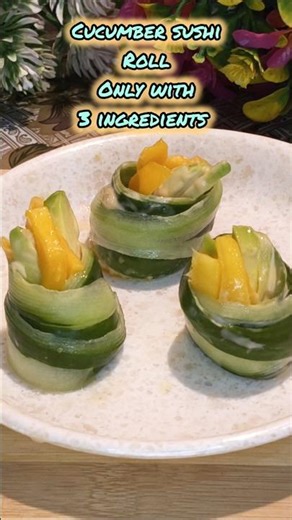 cucumber sushi roll #cucumber #sushi #ytshorts #viralvideo #food #recipe #trending #easy #foodie