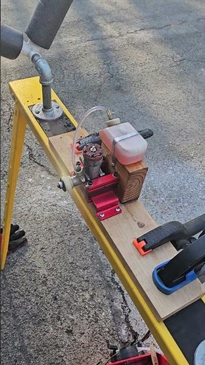 Fox 35 Rocket Red Head Glow Engine Running. Vintage Control Line / Free Flight Engine