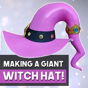 Here's how we created a giant witch hat using Eva foam and fabric! 😁 This was for a witchy version of princess peach designed by fonteart! We also have a pattern for this hat and more so you can create your own witch hats too! | Kinpatsu Cosplay