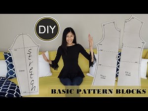 Beginner: How to Draft Basic Bodice + Sleeve Blocks (stretch edition)