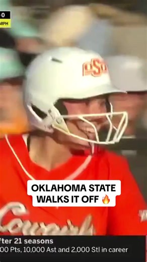 OKLAHOMA STATE WALKS IT OFF 🔥 #NCAASoftball #collegesoftball #walkoff #fyp x 🎥 ESPNU