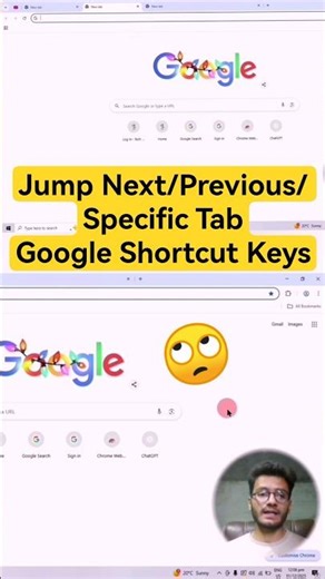 Jump Next/Previous/Specific Tab | Google Shortcut Keys #tech #shortcutkeys #youtubeshorts #google
