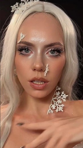Snowflake Makeup Transformation ✨ Icy Cinematic Reveal