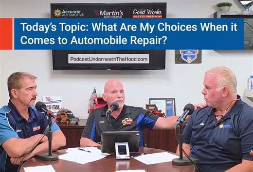 #AutoDave❓of the day… Have you taken your #vehicle into the repair shop and felt like you had so many decisions to make? This is the topic of episode 69 with the guys on Underneath The Hood Podcast. Take a listen! https://youtu.be/zzny8D9aIKc?si=hWiIqKJlU1oQn6ZF #autorepair #phoenix #AutomotiveAdvice | Martin's Auto Repair