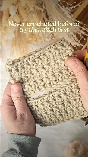 Simple double crochet stitch for beginners🧶
