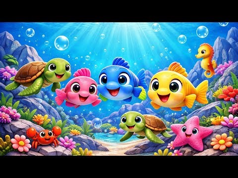 Cute Fish & Turtle Underwater Adventure | Kids Cartoon Animation