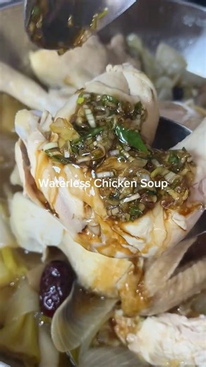 Waterless Chicken Soup 🍗🍎🥬