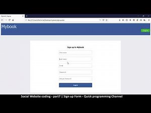 Social Website from scratch - Part 7 - Sign up Page | PHP | HTML | CSS | MYSQL Database
