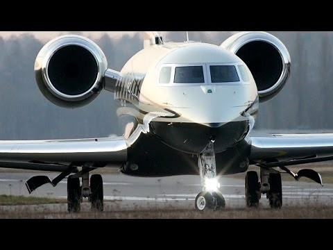 Gorgeous Gulfstream G650 M-USIK Take-Off at Bern Airport