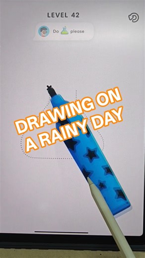 Draw on a rainy day #drawing #digitalart #easyonlinedrawing #asmrsounds