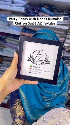 Party Ready with Noor’s Rumaisa Chiffon Suit | AZ Textiles