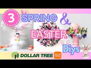3 *NEW* SPRING & EASTER Home Decor DIYs 🐰 Dollar Tree Ideas 🐰FRAZZLED BUNNY YOU WANT TO MAKE