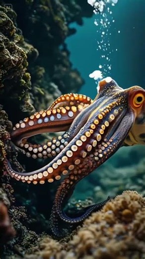Color-Changing Octopus in the Deep Ocean 😱🐙 | Nature #Shorts