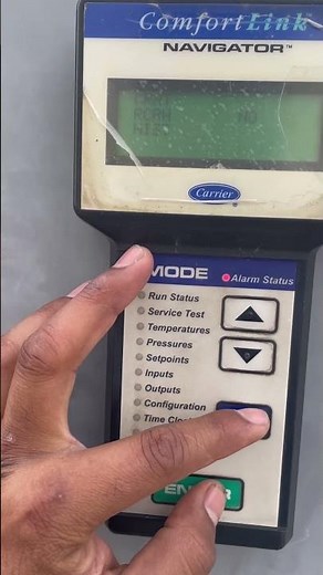 Carrier chiller navigator operating and checking alarm