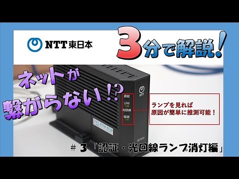 NTT東日本 光回線不具合、ネットが繋がらない＃3「認証・光回線ランプ消灯編」
