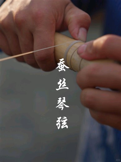Silk guitar strings Unraveling cocoons to extract silk, silkworm silk for zither strings #silkguitarstrings #IntangibleCulturalHeritage #BeautifulScenery #ChineseCulture #RuralGuardian