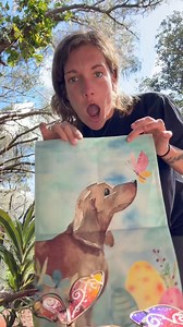 New doxie garden flags up🌻🐶🥕🐰🌺 #easter #dachshund #garden #gardentok #doxie | Maddie Kerns