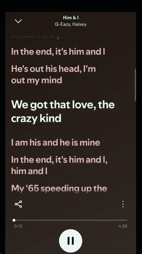 Him and I song lyric #song #music #spotify