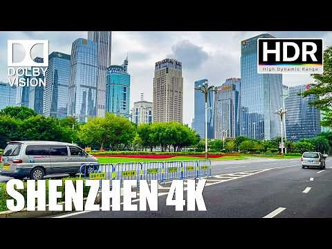 Shenzhen, China - Driving in downtown Shenzhen - China's most modern city｜4K HDR