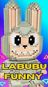 Labubu Gets Crazy in Minecraft 🤪✨ | Funny Build Short #minecraft #labubu #labubuviral