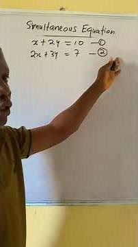Simultaneous Equation explained easily | mathsstichers | algebra #simultaneousequation #maths
