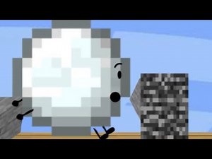 a scene from bfdi but it’s minecraft 2