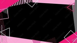pink abstract geometric patterns in transparent background Stock Video