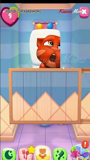 My Talking Tom 2 Toilet Poop in Talking Angela Toilet Bathroom