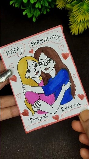 Beautiful Birthday Card for Sister 🎂 | Handmade Card Making #shorts