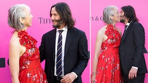 Keanu Reeves and girlfriend Alexandra Grant share red carpet kiss in rare public appearance