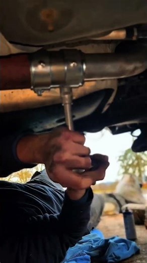Professional DIY exhaust repair #autorepair #automobile #carrestorationproject