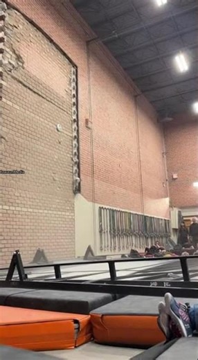 Rock-Climbing Gym Structure Collapses, Wall Crashes Flat Onto Floor 🧗💥