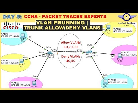 CCNA DAY 5: Configuring allowed VLANs, VTP Pruning Configuration Using Packet Tracer | CCNA 200-301