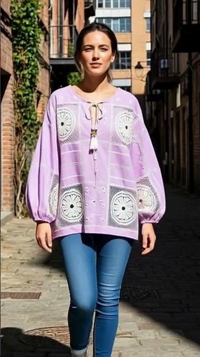 Lavender Lace Patchwork Blouse | Boho Statement Top for Chic Summer Looks