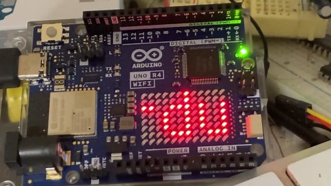 scrolling text on the LED matrix