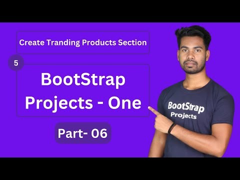 how to design tranding products section with card in bootstrap | make full website in bangla